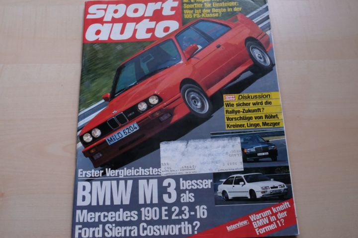 Deckblatt Sport Auto (08/1986)